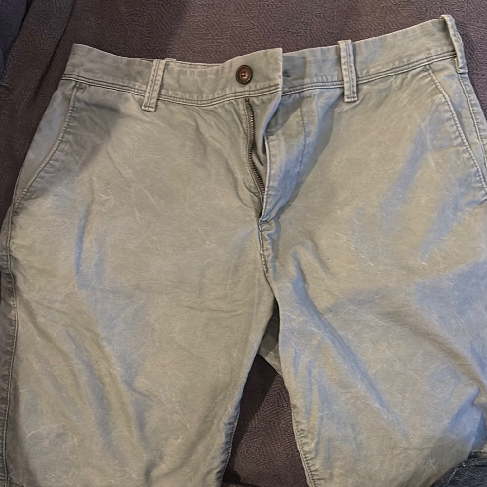 Express Men's Flat Front Shorts - Light Green